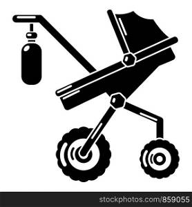 Baby carriage classy icon. Simple illustration of baby carriage classy vector icon for web. Baby carriage classy icon, simple black style