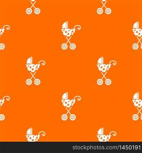 Baby carriage elegant pattern vector orange for any web design best. Baby carriage elegant pattern vector orange