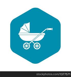 Baby carriage icon. Simple illustration of baby carriage vector icon for web. Baby carriage icon, simple style