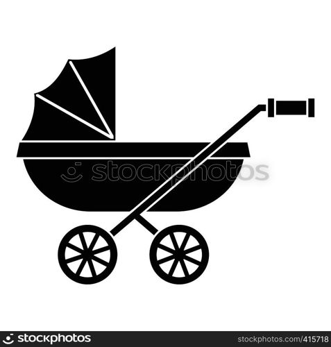 Baby carriage icon. Simple illustration of baby carriage vector icon for web. Baby carriage icon, simple style