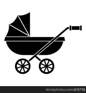 Baby carriage icon. Simple illustration of baby carriage vector icon for web. Baby carriage icon, simple style