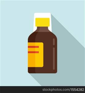 Baby cough syrup icon. Flat illustration of baby cough syrup vector icon for web design. Baby cough syrup icon, flat style