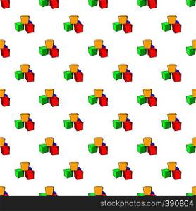 Baby cubes pattern. Cartoon illustration of baby cubes vector pattern for web. Baby cubes pattern, cartoon style