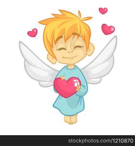 Baby cupid cartoon. Illustrated cupid vector