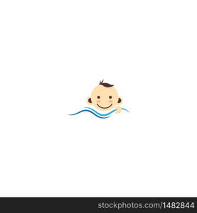 Baby cute logo icon concept illustration