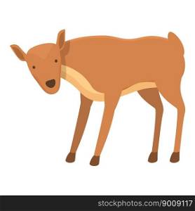 Baby deer icon cartoon vector. Herd animal. Forest animal. Baby deer icon cartoon vector. Herd animal