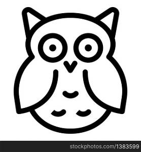 Baby eared owl icon. Outline baby eared owl vector icon for web design isolated on white background. Baby eared owl icon, outline style