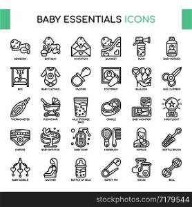 Baby Essentials , Thin Line and Pixel Perfect Icons