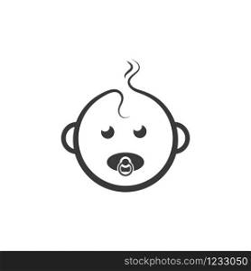 baby face icon vector illustration design template