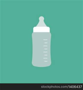 Baby feeding bottle icon isolated. Vector illustration