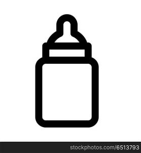 baby feeding bottle, icon on isolated background