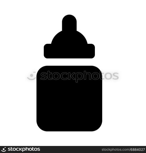 baby feeding bottle, icon on isolated background,