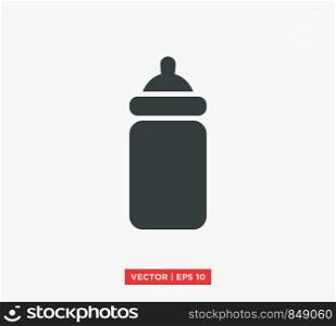 Baby Feeding Bottle Icon Vector Illustration