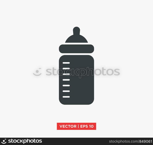 Baby Feeding Bottle Icon Vector Illustration