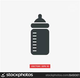 Baby Feeding Bottle Icon Vector Illustration