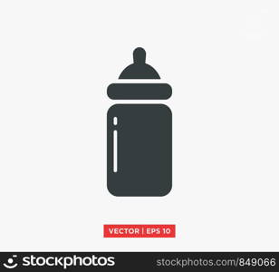 Baby Feeding Bottle Icon Vector Illustration