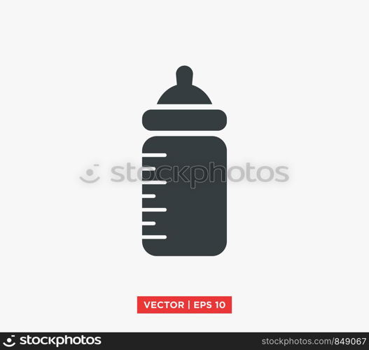 Baby Feeding Bottle Icon Vector Illustration