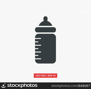 Baby Feeding Bottle Icon Vector Illustration