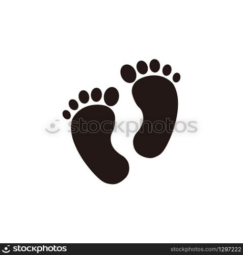 Baby feet icon flat element. Vector illustration of baby feet icon flat isolated on clean background for your web mobile app logo design. Vector. Baby feet icon flat element. Vector illustration of baby feet icon flat isolated on clean background for your web mobile app logo design.