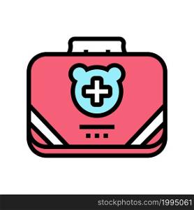 baby first aid kit color icon vector. baby first aid kit sign. isolated symbol illustration. baby first aid kit color icon vector illustration
