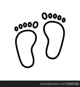 baby footprint icon vector design template