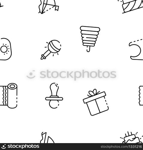 Baby gift icon. Outline baby gift vector icon for web design isolated on white background. Baby gift icon, outline style