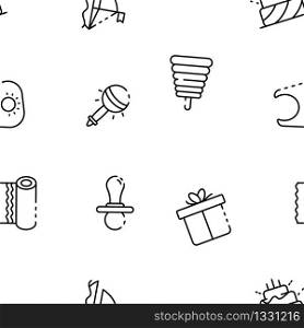 Baby gift icon. Outline baby gift vector icon for web design isolated on white background. Baby gift icon, outline style