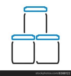 Baby Glass Jars Icon. Editable Bold Outline With Color Fill Design. Vector Illustration.