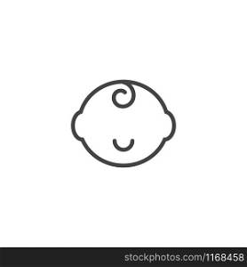 Baby head icon design template vector isolated
