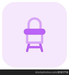 Baby high chair for eating meals.