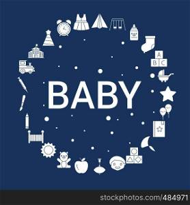 Baby Icon Set. Infographic Vector Template