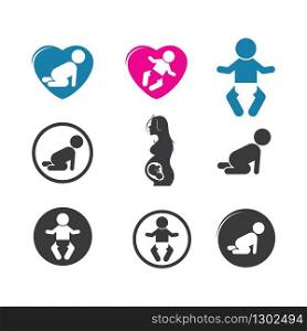 baby icon set vector illustration design template