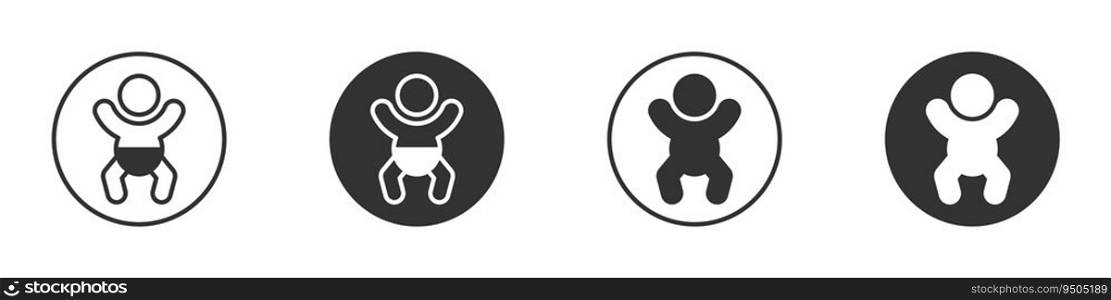 Baby icon. Simple design. Vector illustration.