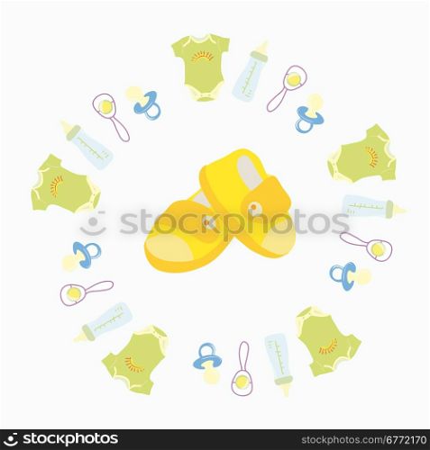 baby icons on white background. Vector illustration