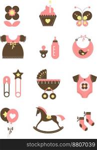 Baby icons vector image