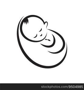 Baby logo vector icon templatedesign