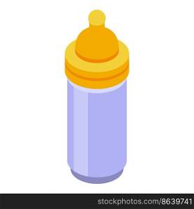 Baby milk bottle icon isometric vector. Food formula. Child infant. Baby milk bottle icon isometric vector. Food formula