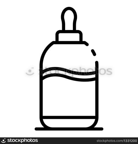 Baby milk bottle icon. Outline baby milk bottle vector icon for web design isolated on white background. Baby milk bottle icon, outline style
