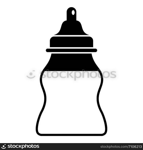 Baby milk bottle icon. Simple illustration of baby milk bottle vector icon for web design isolated on white background. Baby milk bottle icon, simple style