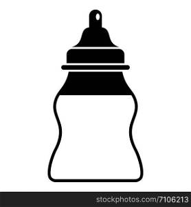 Baby milk bottle icon. Simple illustration of baby milk bottle vector icon for web design isolated on white background. Baby milk bottle icon, simple style