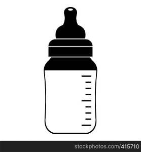 Baby milk bottle icon. Simple illustration of baby milk bottle vector icon for web. Baby milk bottle icon, simple style