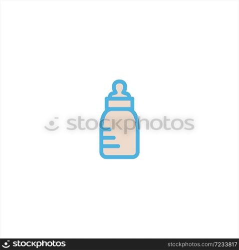 baby milk feeding bottle icon flat vector logo design trendy illustration signage symbol graphic simple