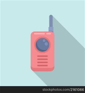 Baby monitor toy icon flat vector. Radio infant. Video care. Baby monitor toy icon flat vector. Radio infant
