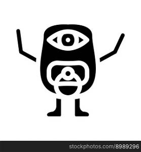 baby monster alien glyph icon vector. baby monster alien sign. isolated symbol illustration. baby monster alien glyph icon vector illustration
