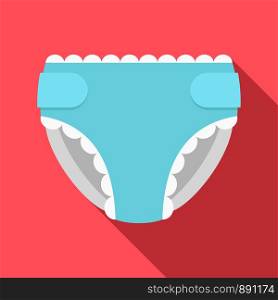 Baby nappy icon. Flat illustration of baby nappy vector icon for web design. Baby nappy icon, flat style