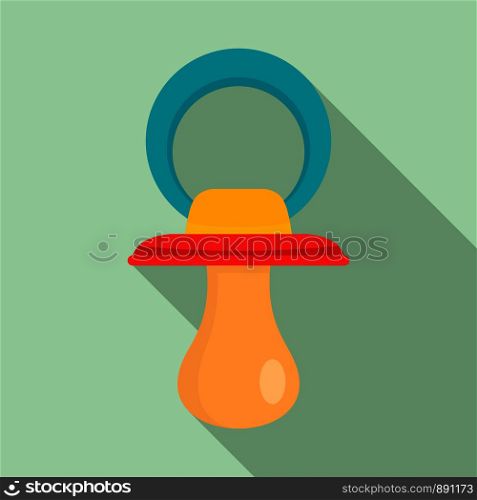 Baby nipple icon. Flat illustration of baby nipple vector icon for web design. Baby nipple icon, flat style