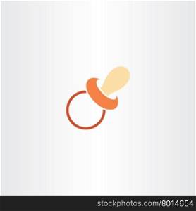 baby nipple logo vector icon design