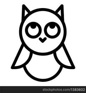 Baby owl looking up icon. Outline baby owl looking up vector icon for web design isolated on white background. Baby owl looking up icon, outline style