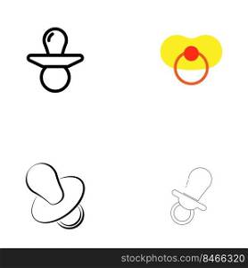 baby pacifier icon group vektor illustration design
