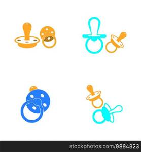 Baby pacifier logo vector template